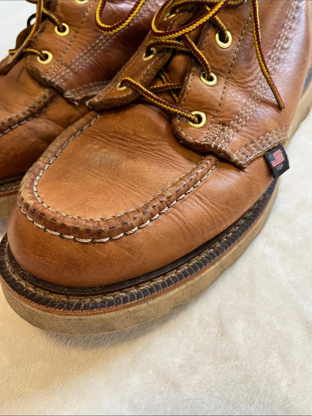 Thorogood | Men's Brown Leather Lace-Up Work Boots 9.5 EE